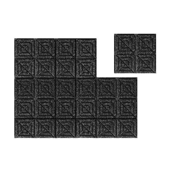 tapis MA Matting - WaterHog Eco Tile Black Smoke